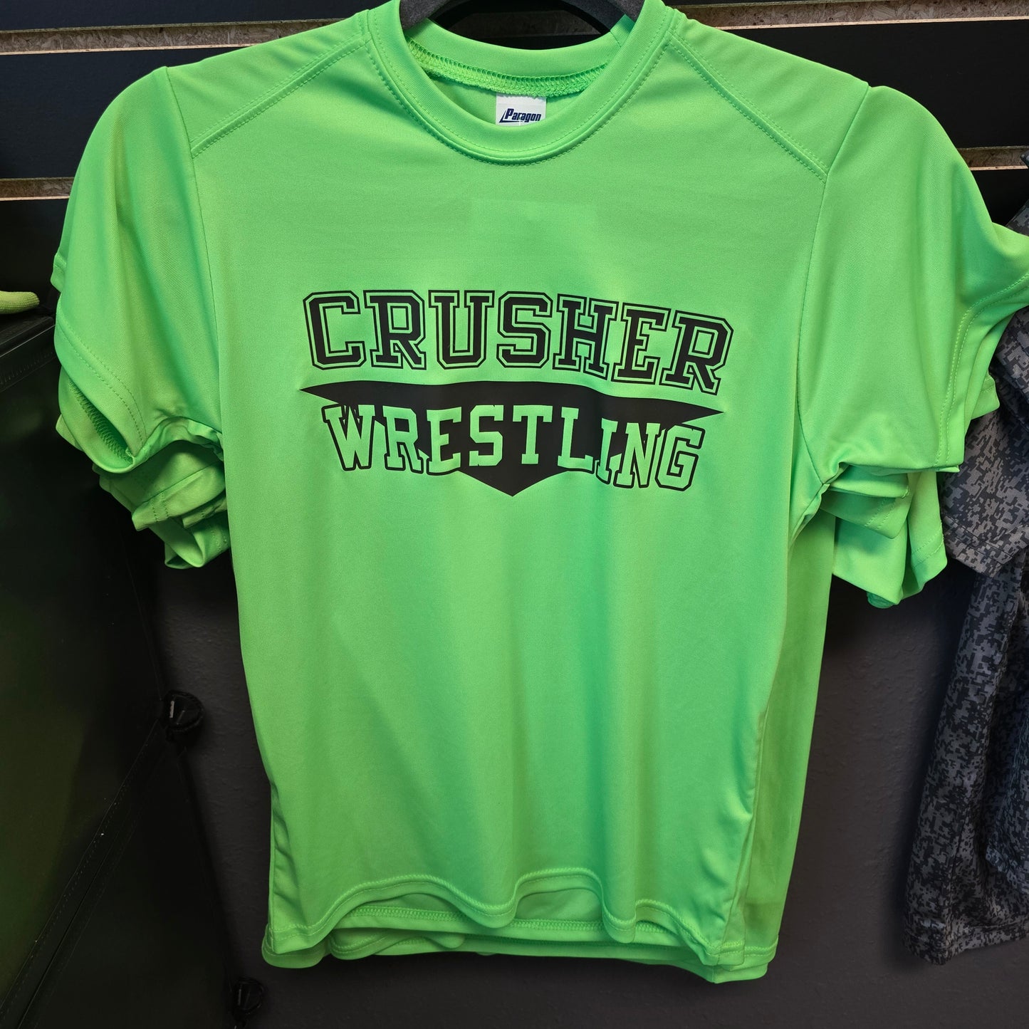 CRUSHER - ADULT Lime Green Performance Tee~