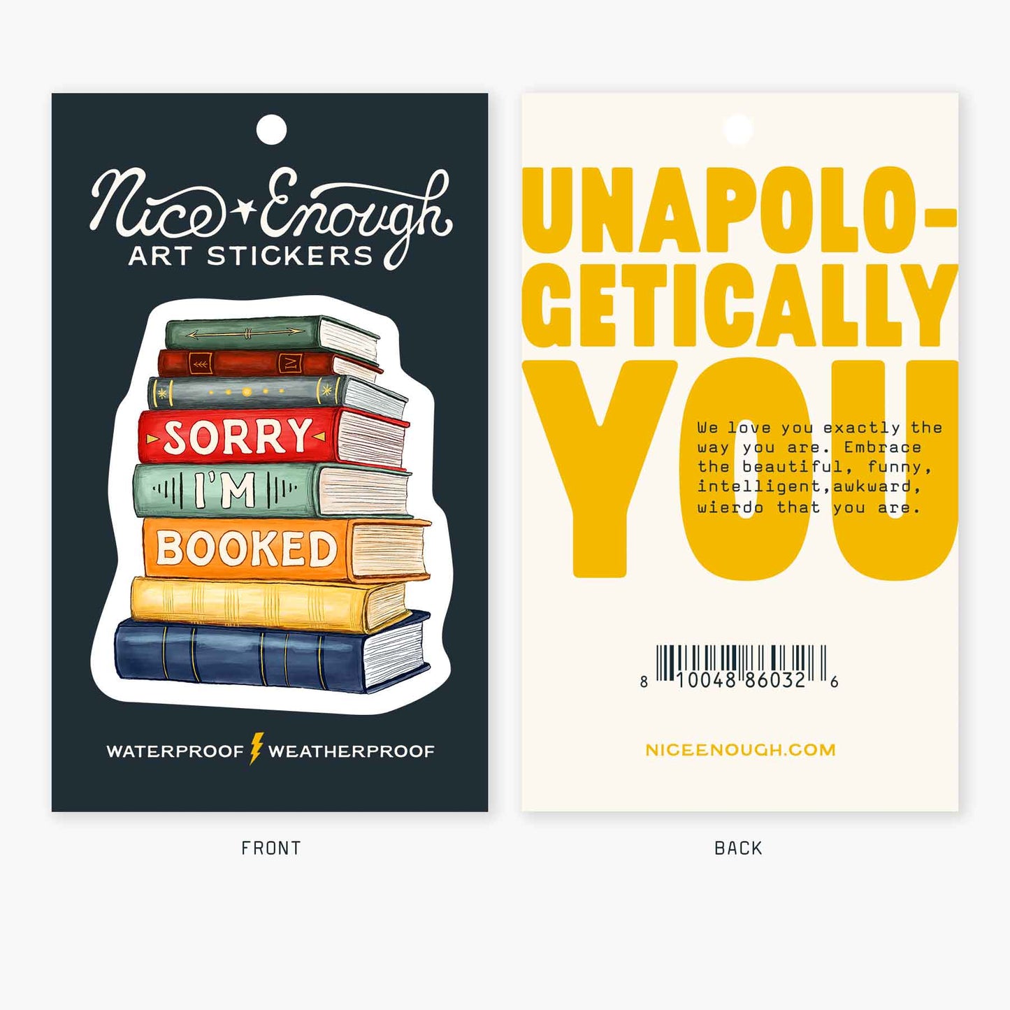 Booked - 3" Art Sticker