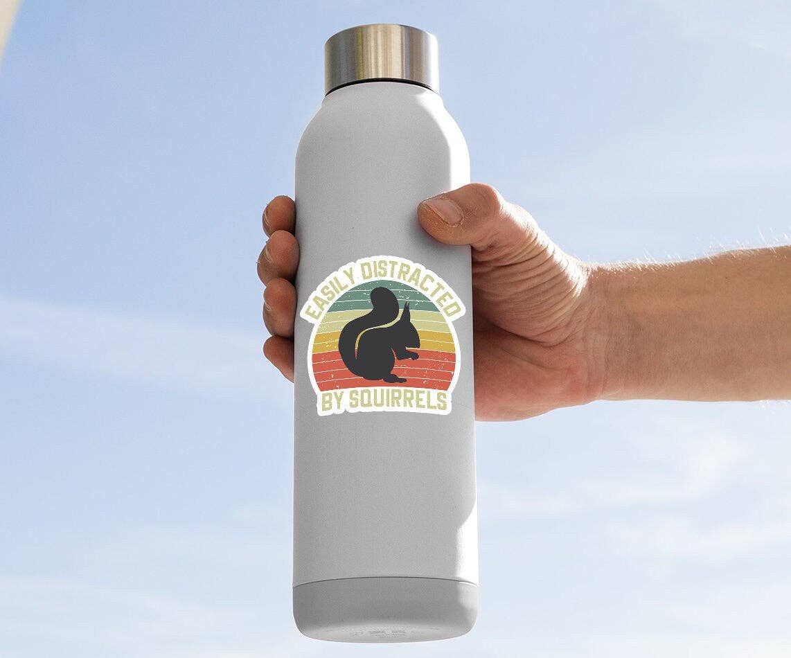 Easily Distracted By Squirrels Sticker*