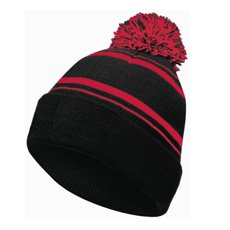 Central Cass Striped Beanie w/ Pom*