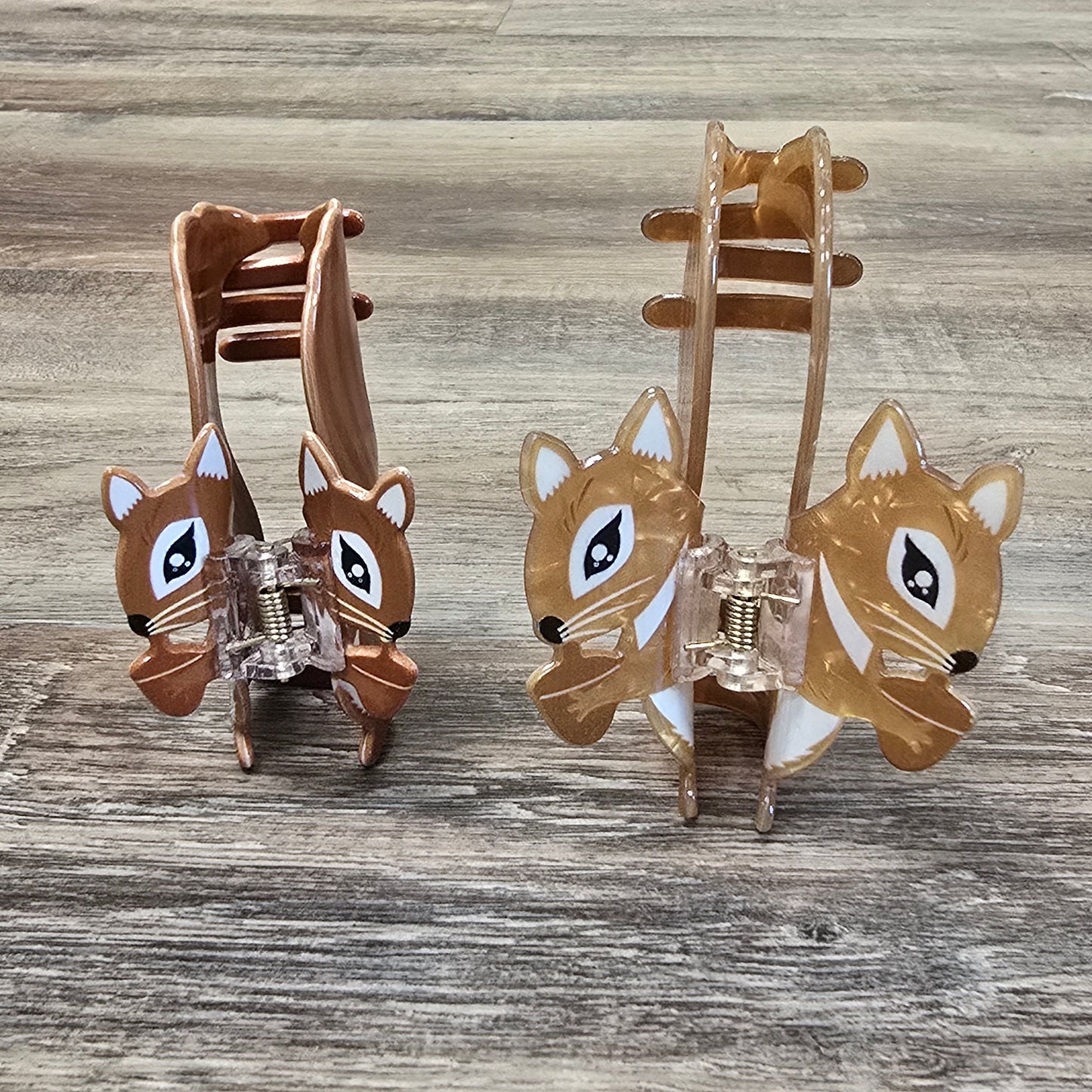 Acrylic Squirrel Hair Claw Clips