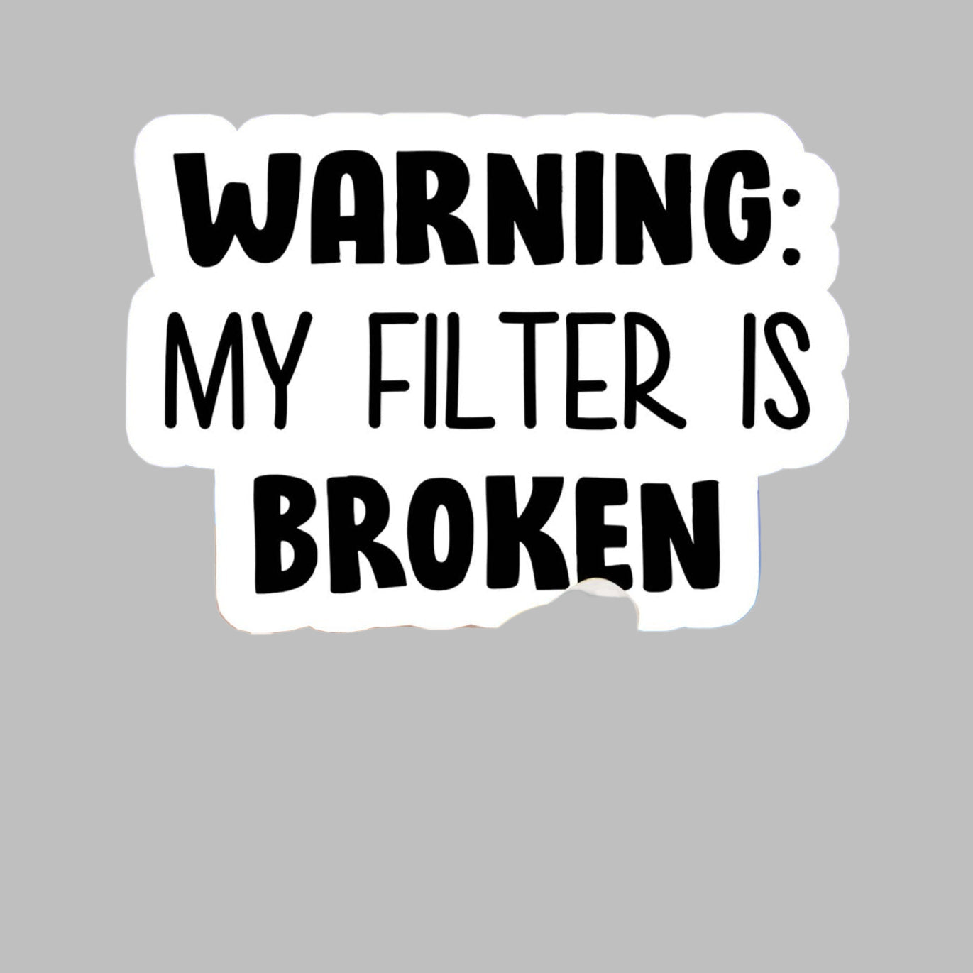 Warning: My filter is broken*