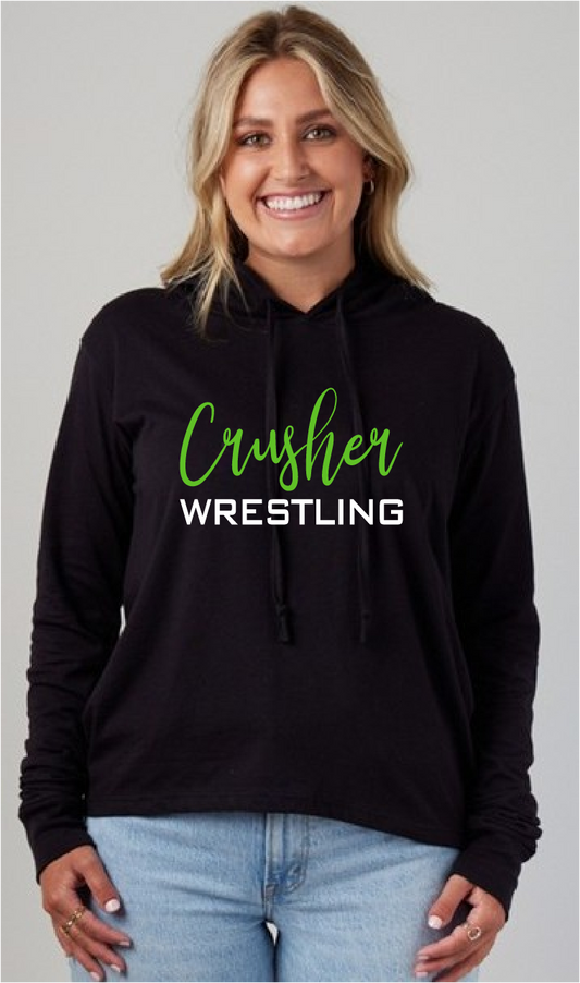 CRUSHER - Ladies Long Sleeve Hooded Tee~