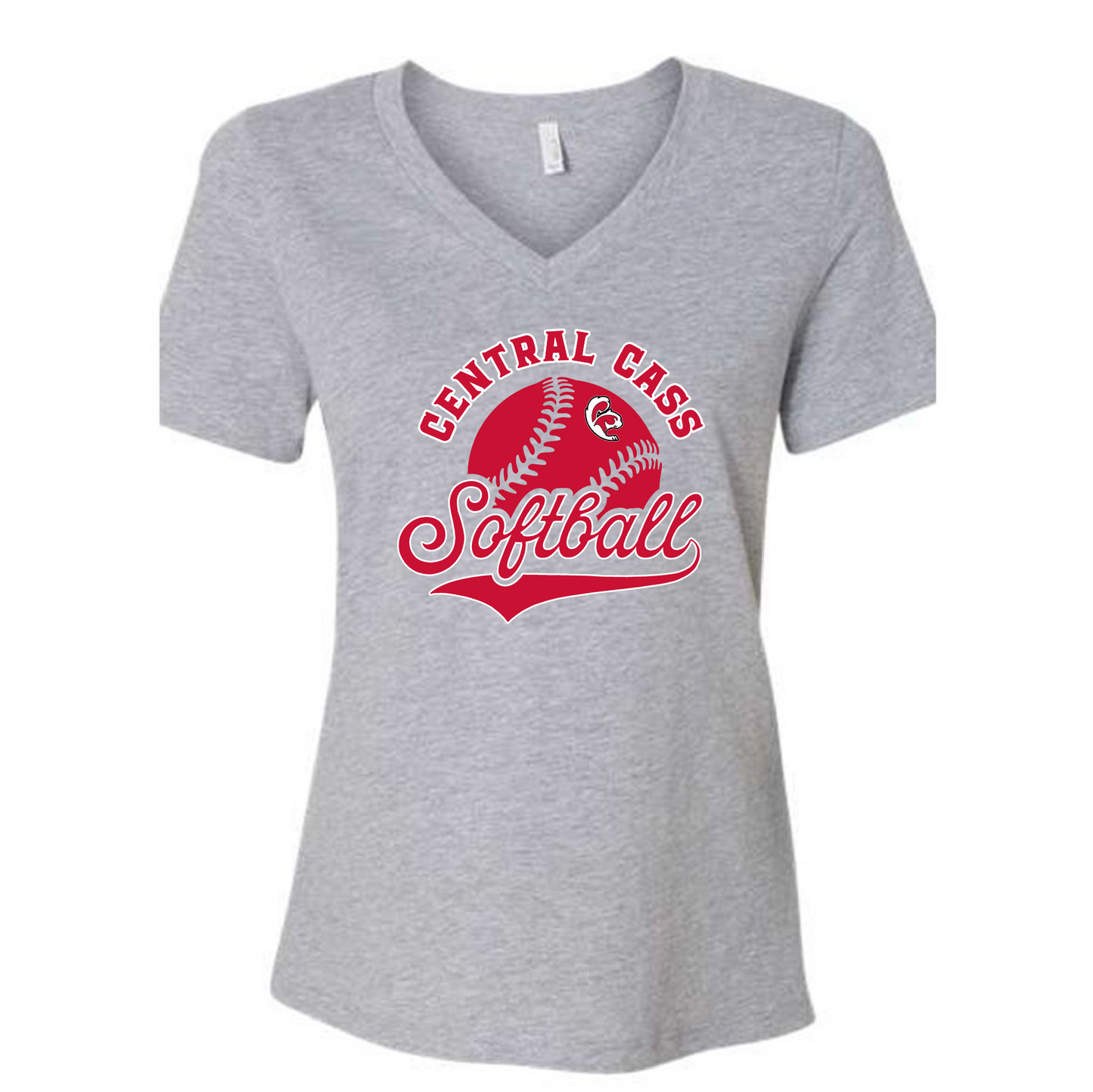 CC Softball / Baseball Ladies V-Neck Tee~