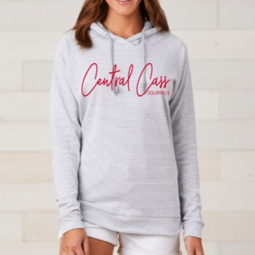 ENZA Ladies Lightweight Pullover Striped Hood