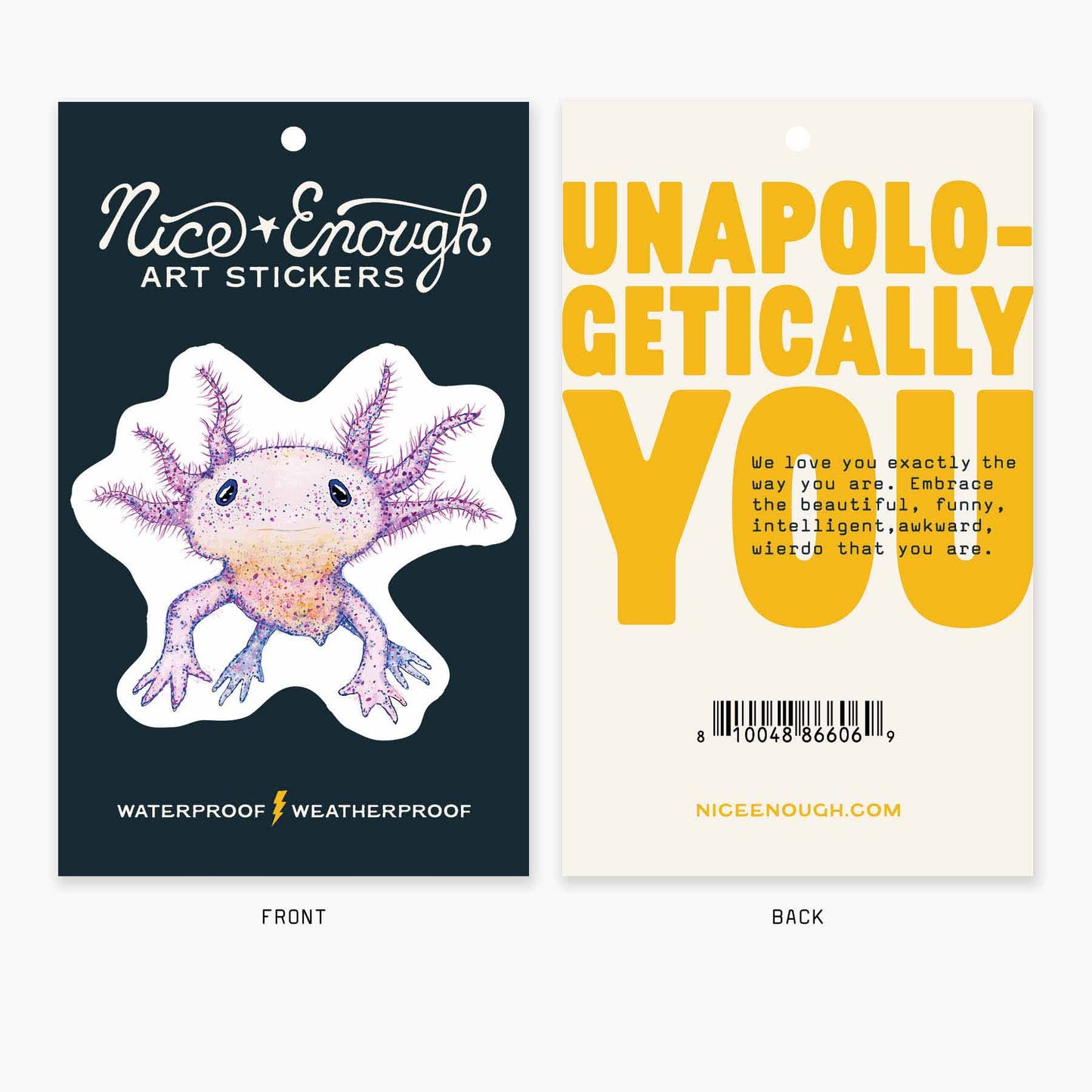 Axolotl - 3" Art Sticker