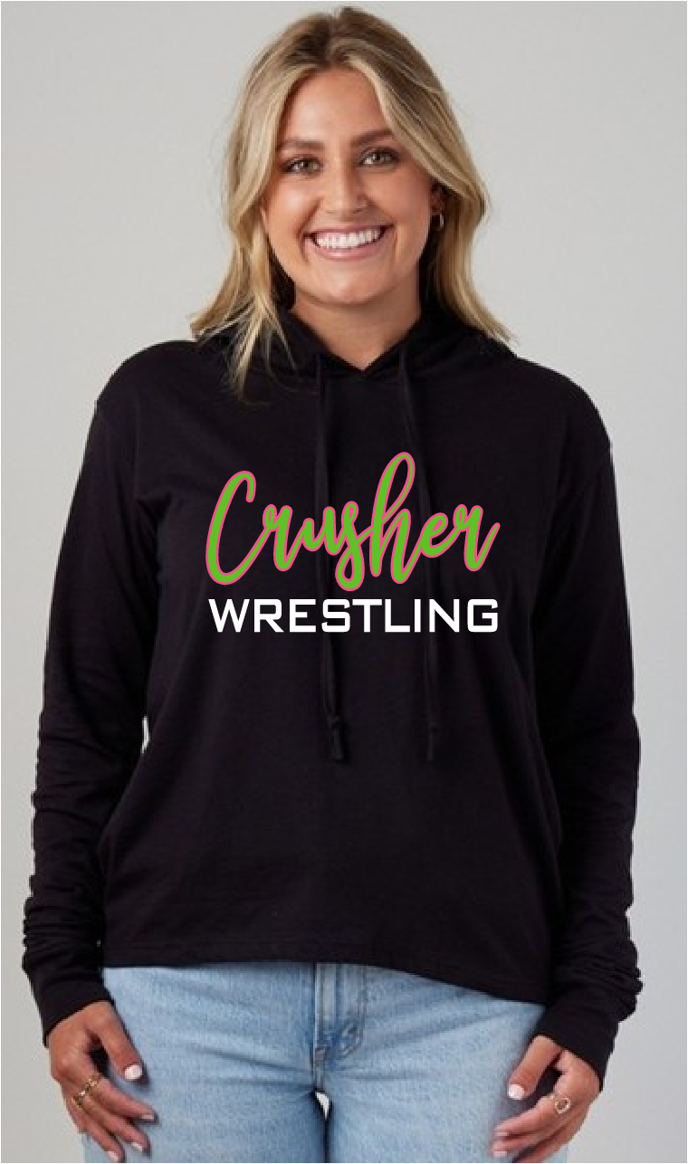 CRUSHER - Ladies Long Sleeve Hooded Tee~