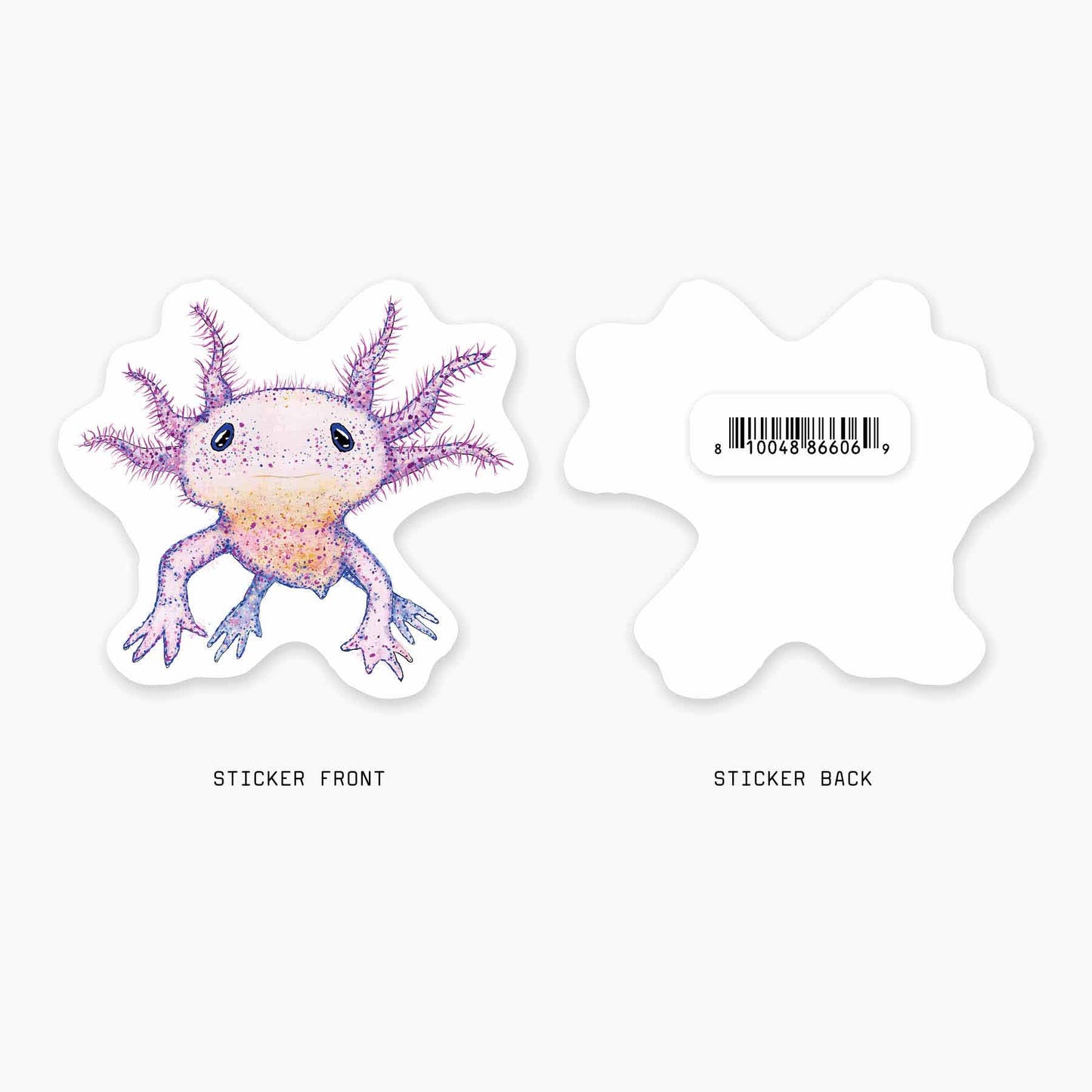 Axolotl - 3" Art Sticker