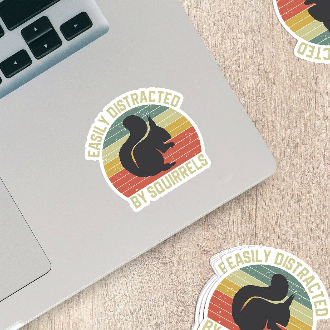 Easily Distracted By Squirrels Sticker*